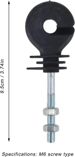Miniatura 3 de Clavos de aislamiento electrónico roscados para cercas eléctricas, aislador de tornillo para sistema de rejilla, rodamiento de animales