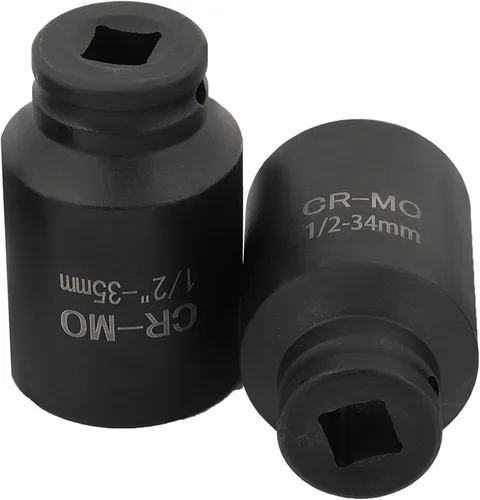 Miniatura 7 de Juego de 5 piezas de eje de impacto profundo de 1/2 pulgada para la mayoría de automóviles, 6 puntos, 1.299 in, 1.339 in, 1.378 in, 1.417 in, 1.496