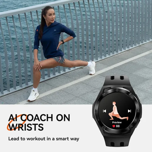 Miniatura 4 de Reloj inteligente Xe1, rastreador de actividad física ligero con pantalla táctil de 1.2 pulgadas, 110 modos deportivos, GPS, luz solar visible, 5
