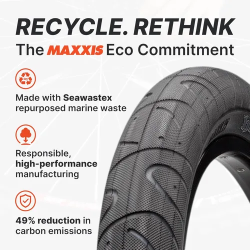 Miniatura 7 de MAXXIS Neumático de bicicleta Hookworm Neumático de bicicleta BMX, Cruiser y urbano ultraduradero