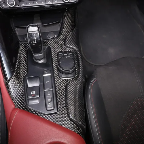 Miniatura 5 de CHEAYAR Panel de cambios lateral de consola central compatible con Toyota Supra GR A90 A91 MK5 2019-2022, marco adhesivo para panel de cambios