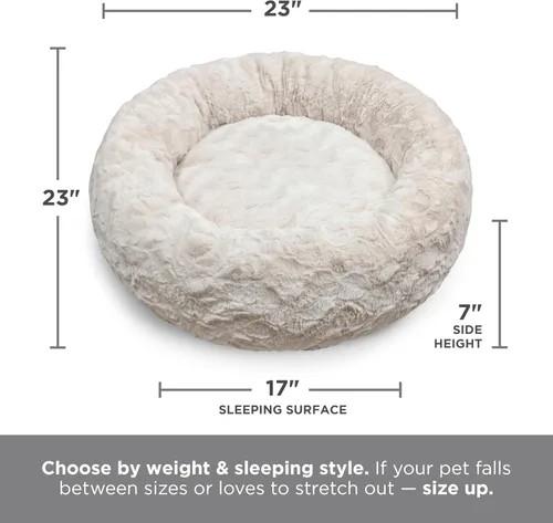 Miniatura 9 de Best Friends by Sheri - The Original Calming Donut - Cama calmante en forma de dona para perros y gatos - Pelo corto, gris, S, 23 x 23 pulgadas Gris