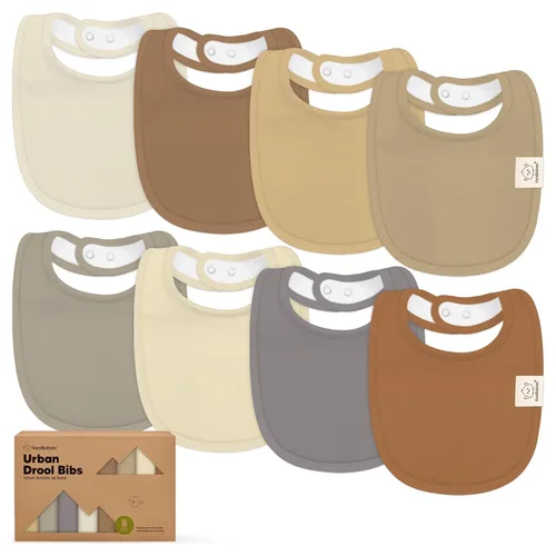 Miniatura 29 de Paquete de 8 baberos orgánicos para bebés niños, niñas - baberos de algodón suave para babear y dentición para bebé niña y niño, extra absorbentes