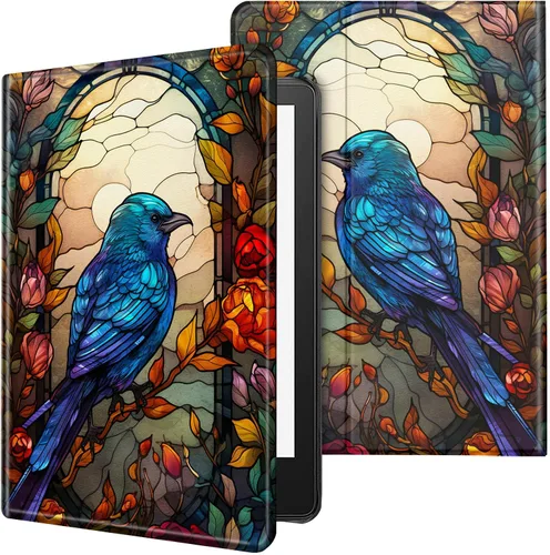 Miniatura 58 de Funda para tablet Kindle Fire 7 2019/2017 lanzamiento 9ª/7ª generación 7 pulgadas, ligera, protectora de piel sintética, cubierta inteligente