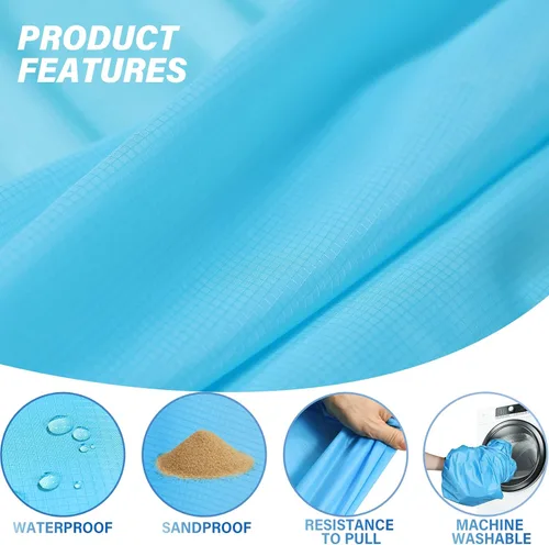 Miniatura 82 de Famstar Beach Blanket Oversized Extra Large 78"X81"/10'X9',Waterproof Sandproof Beach Blanket 2-8 Adults Lightweight Durable for Travel Camping