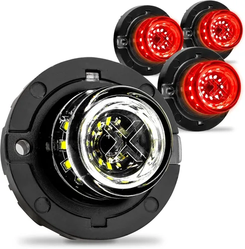 Miniatura 10 de Lamphus SnakeEye III Ámbar 12W LED Luz Estroboscópica Oculta [Montaje Cónico de Faro / Luz Trasera] [Clasificación SAE] Luz de Emergencia