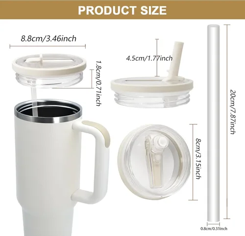 Miniatura 7 de Paquete de 2 tapas a prueba de fugas de 30 oz para vaso Stanley Quencher H2.0, tapa de pajita abatible a prueba de fugas como repuesto para la parte