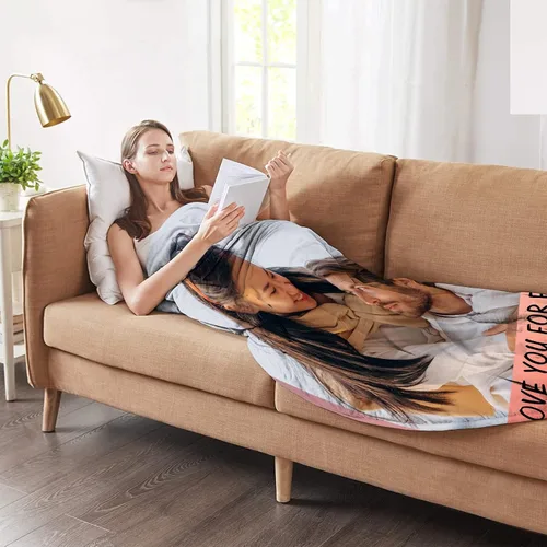 Miniatura 7 de Manta personalizada, diseño de vellón con texto, mantas con imágenes personalizadas para bebé, madre, padre, adultos, amigos, amantes, perros, 1 Foto