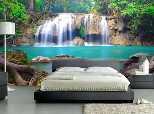 Miniatura 19 de FLFK Murales de Pared Despegables y Adhesivos de Paisaje de Cascada 78.7"x59" - Papel Tapiz Autoadhesivo Pintura Adhesivo Grande XXL Póster
