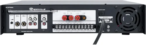 Miniatura 3 de Rockville RCS650-6 Amplificador comercial de 650 W, 6 zonas, 70 V, Bluetooth, reproducción USB/SD/FM, montaje en rack, para restaurantes y oficinas