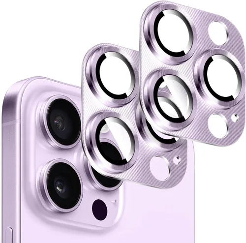 Miniatura 16 de Kucheed 2 protectores de lente de cámara para iPhone 11, aluminio de metal de una pieza con textura 3D, decoración diseñada para decoración