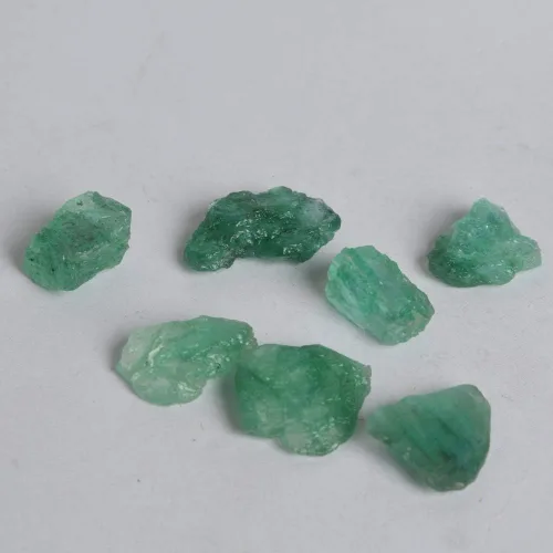 Miniatura 2 de GEMHUB Esmeralda verde, 31.50 quilates de grado A, color verde crudo natural, esmeralda en bruto, lote de 4 piezas de piedras sueltas, Piedra