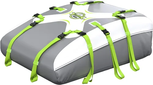 Miniatura 9 de Bolsa de carga para techo de coche Sailnovo, bolsa de techo de 21 pies cúbicos, bolsa de techo impermeable para la mayoría de los vehículos con/sin