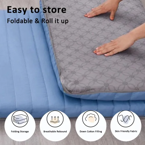 Miniatura 2 de Colchón de futón japonés de alto soporte, colchón de futón portátil, almohadilla para dormir adecuada para adultos y niños, estera plegable