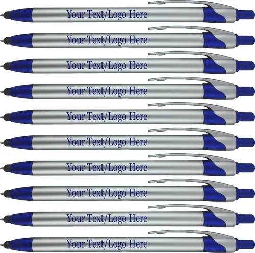 Miniatura 11 de Paquete de 300 bolígrafos personalizados con logotipo o texto, para marketing, fiestas y eventos, lápiz capacitivo 2-1 + bolígrafo compatible