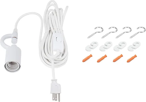Miniatura 2 de Aspen Creative, 72891-21 - Kit de conversión de luz colgante con pantalla de tela imperio de tapa dura, 12 pulgadas de ancho