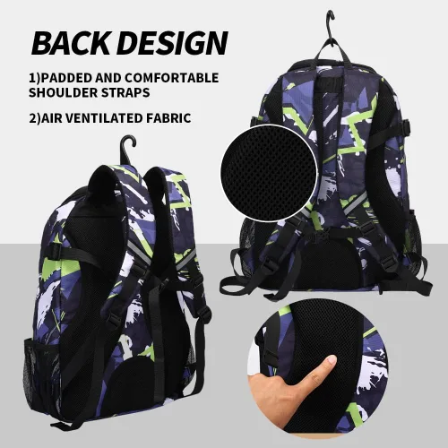 Miniatura 5 de Bolsa para bate de béisbol y sóftbol para jóvenes Adultos, mochila de equipo de béisbol con compartimento para zapatos, gancho para cerca