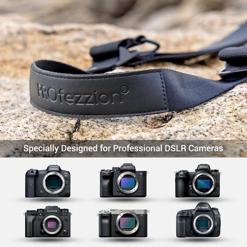 Miniatura 2 de PROfezzion Correa de hombro para cámara DSLR de lujo con hebilla de liberación rápida para Canon Rebel T7 T6 T5 T8i T7i T6i T6s SL3 SL2 EOS 90D 80D