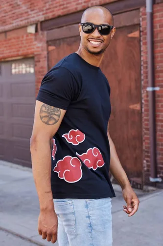 Miniatura 3 de Ripple Junction Naruto Shippuden - Camiseta unisex con nubes antihojas peso pesado 100 algodón Negro
