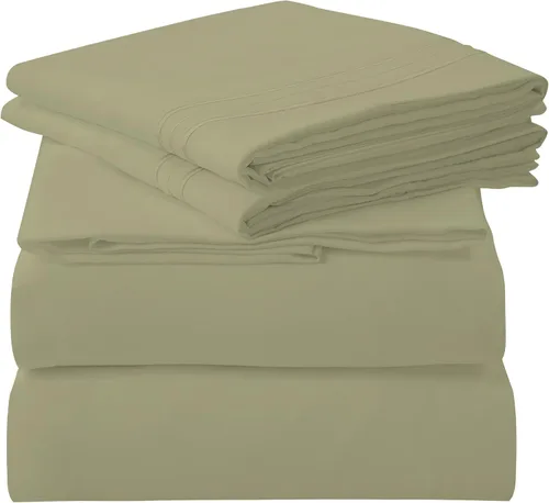 Miniatura 32 de ROYALE LINENS Juego de 4 sábanas King - Ropa de cama de microfibra cepillada suave de 1800 hilos - 1 sábana ajustada y 1 sábana lisa, 2 fundas