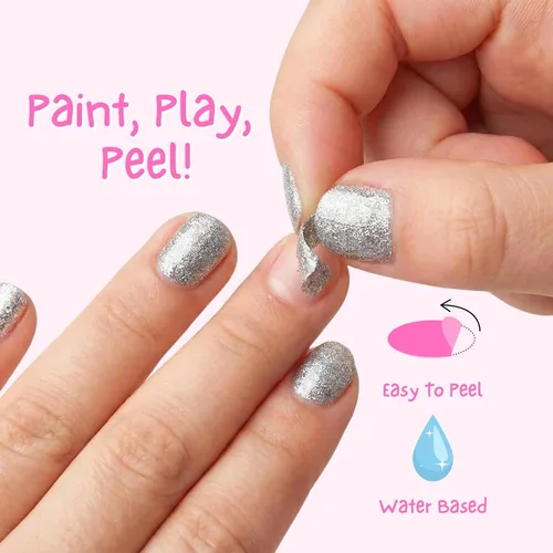 Miniatura 5 de Miss Nella Shooting Star - Esmalte de uñas seguro especial plateado brillante para niños, fórmula no tóxica y sin olor para niños y niños pequeños