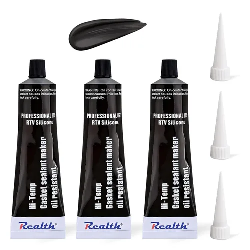 Miniatura 9 de Fabricante de Juntas de Silicona Negro, 1 Paquete, Sellador de Juntas de Silicona RTV de Alta Temperatura 3.53 Oz, Sellado de Brida de Alta