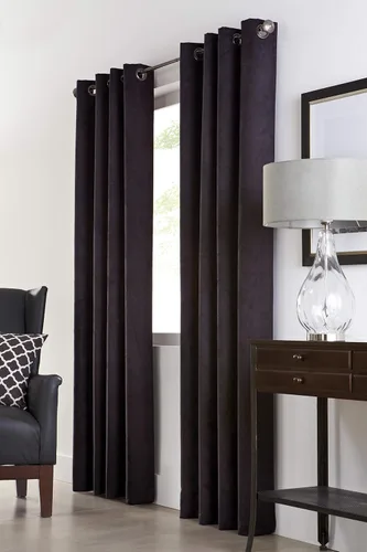 Loft Living Nova Total Blackout - Cortina de gamuza sintética tejida, 54 x 84 pulgadas, color negro