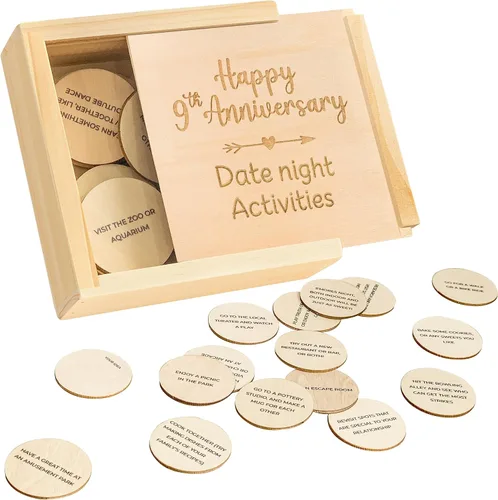 Miniatura 11 de Regalos de un año de aniversario de madera STOFINITY para novio y novia - Regalos de madera de un año de aniversario para él o ella, primer regalo