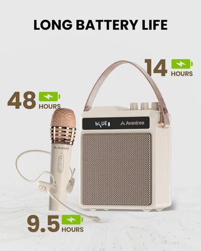 Miniatura 7 de Avantree VoxAmp Duo - Juego de micrófono y altavoz inalámbrico portátil para aula, eventos pequeños y fiestas, grabación y reproducción USB, voz
