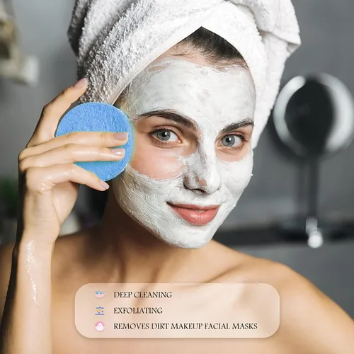Miniatura 5 de Patelai 120 esponjas faciales comprimidas para esteticistas, eliminación de maquillaje facial, almohadilla de esponja de limpieza, exfoliante, spa