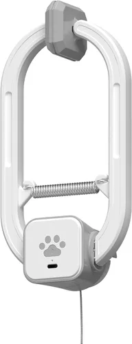 Juguete interactivo para gatos, juguete eléctrico recargable para gatos, juguete para gatos con puerta colgante, 2 modos de movimiento (giro de 360°