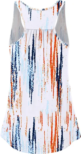 Miniatura 2 de Cestyle - Camiseta sin mangas para mujer, cuello redondo, corte holgado, para entrenamiento