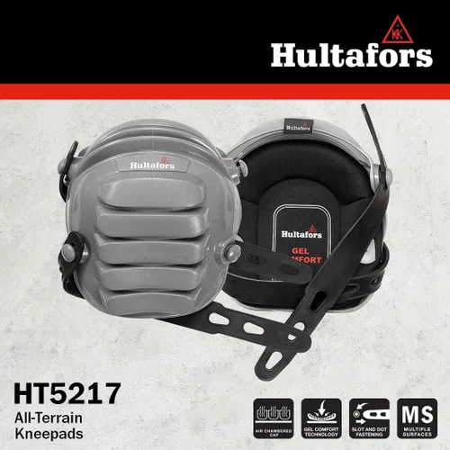 Miniatura 4 de Hultafors Work Gear HT5217 - Rodilleras de gel todo terreno para trabajar con cojín de gel grueso en capas, espuma de celda cerrada de alta densidad