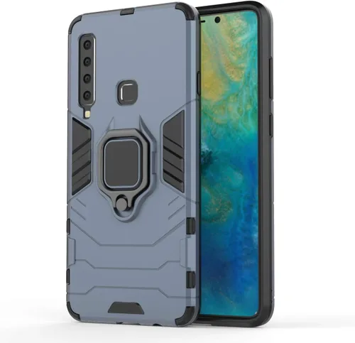 Miniatura 6 de Compatible con Samsung Galaxy A9 (2018), Galaxy A9 Star Pro, Galaxy A9s, funda de metal con agarre de anillo a prueba de golpes, parachoques duro