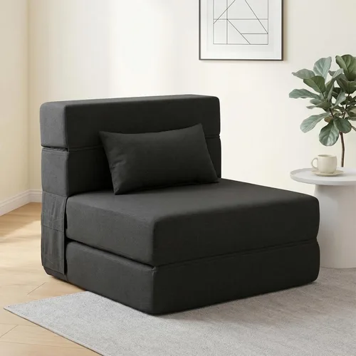 Miniatura 17 de SUYOLS Sofá Cama Plegable con Almohadas - Silla Convertible Sofá de Piso y Colchón para Dormir, Sleeper de Espuma Viscoelástica Plegable para Sala