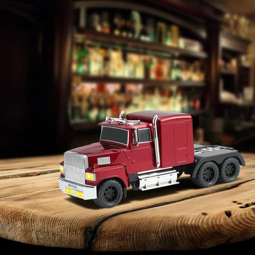 Miniatura 6 de WSTER Altavoz Bluetooth American Truck, modelo de coche retro, inalámbrico portátil con sonido estéreo HD, emparejamiento TWS, reproducción Rojo