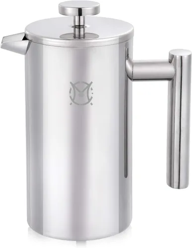 Miniatura 9 de Cafetera de Prensa Francesa – Porción Individual 1 Taza, Pequeña de Acero Inoxidable Térmico de Doble Pared, Prensa Francesa 350ML/12OZ
