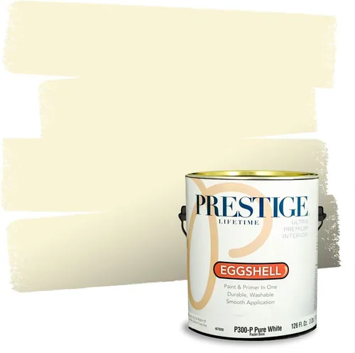 Miniatura 225 de PRESTIGE Pinturas Pintura Exterior e Imprimación En Uno, 1 Galón, Satinado, Pareja Comparable de Benjamin Moore* Amarillo* 320BM-PCM