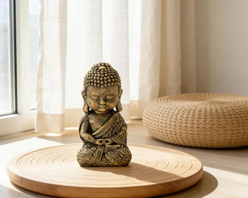 Miniatura 4 de Estatua de Buda para bebé, decoración de interior, 8 pulgadas, de resina, oración, estatua de Buda espiritual, decoración de habitación, regalos zen
