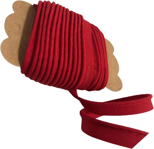 Cinta al bies de 1/2 pulgada x 10 yardas, poliéster para costura, manualidades, cinta de encuadernación para dobladillo, costura, costura, Rojo