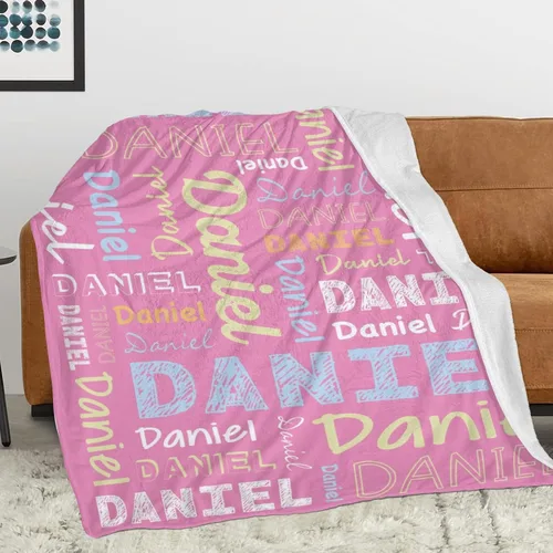Miniatura 2 de Manta personalizada con nombre para mascotas, perros, niños, adultos, mujeres y hombres, manta personalizada con nombre, manta de regalo para mamá