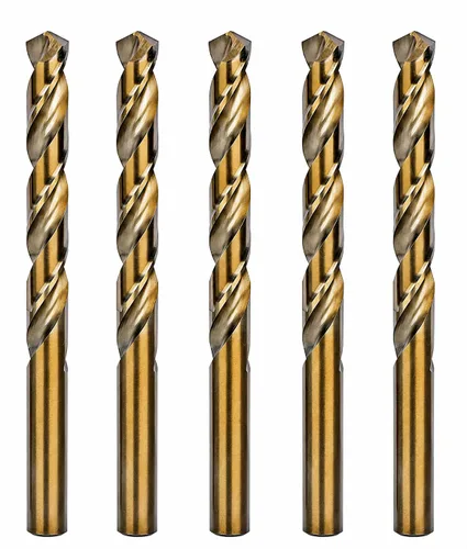 Broca de cobalto 1/2 pulgadas HSS Co M35 Jobber Longitud Twist Drill Acero Metal-5pcs