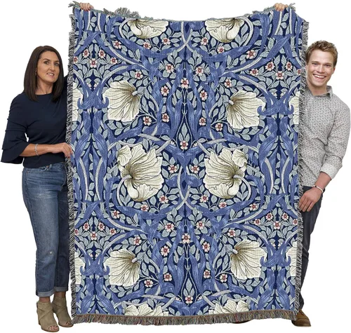Miniatura 13 de Pure Country Weavers William Morris - Manta de Pimpernel XL - Artes y manualidades - Tapiz de regalo tejido de algodón - Fabricado en los Estados
