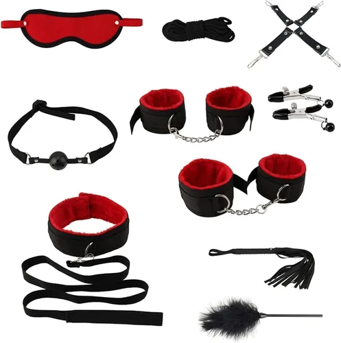 Correas de cama Sex King Kit de sujeción ajustable para muñeca y tobillo, cuerda de servidumbre y lazos sexuales para tobillos y muñecas, bandas de