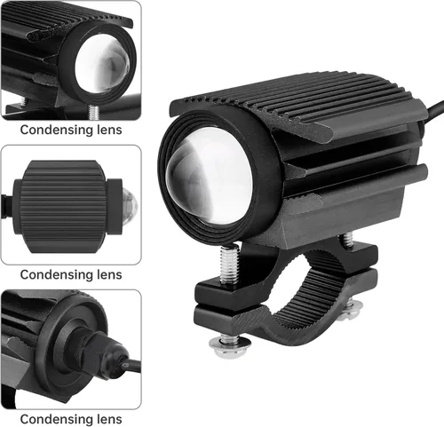 Miniatura 8 de Windance 2 unidades de faro LED para motocicleta, 32W, 4 modos, haz alto/bajo, amarillo/blanco, 6500K, impermeable, foco auxiliar para tractor