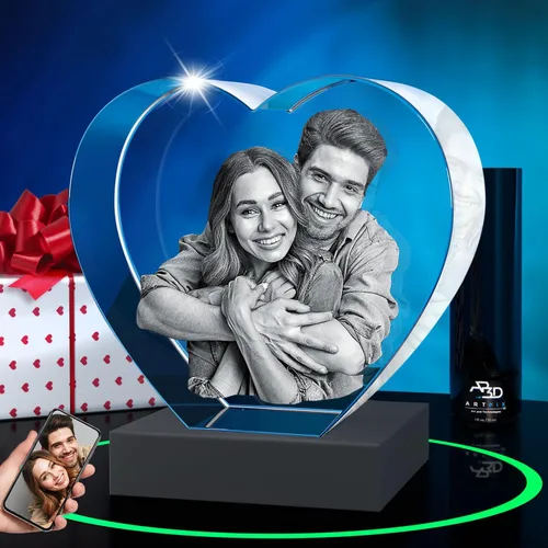Miniatura 14 de ArtPix 3D Foto de cristal, regalos personalizados de Navidad para esposa, mujer, ella, mamá, él, hombres, madre, abuela, gran regalo personalizado