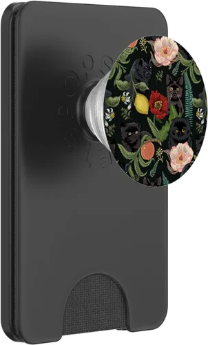 Miniatura 6 de Botanical and Black Cats PopSockets - Agarre y soporte para teléfonos y tabletas, Negro