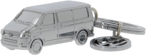 Miniatura 17 de BRISA VW T5/T6 Bus Campervan - Colgante con llavero 3D con dije VW, idea de regalo para los fanáticos de Volkswagen (cromado, esmaltado), Negro