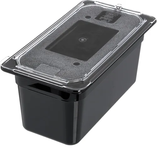 Miniatura 10 de Carlisle FoodService Products StorPlus Tapa plana, cubierta para bandejas de comida de tamaño 1/3, 12.75 x 7 pulgadas, 1 unidad, transparente