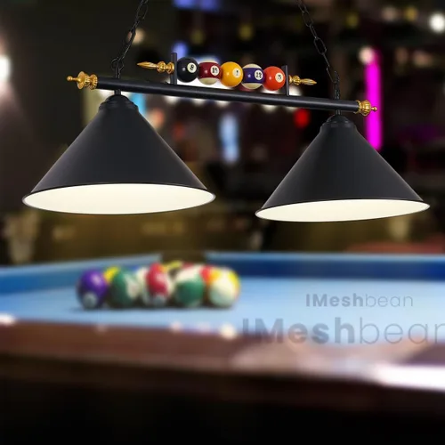 Miniatura 3 de iMeshbean Luces colgantes de mesa de billar de 43 pulgadas, accesorios de iluminación de mesa de billar para mesa de 7 pies y 8 pies, diseño de bola